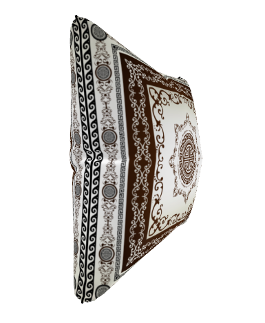 Greek Key Maroon Khaki Ornate Premium Pillow