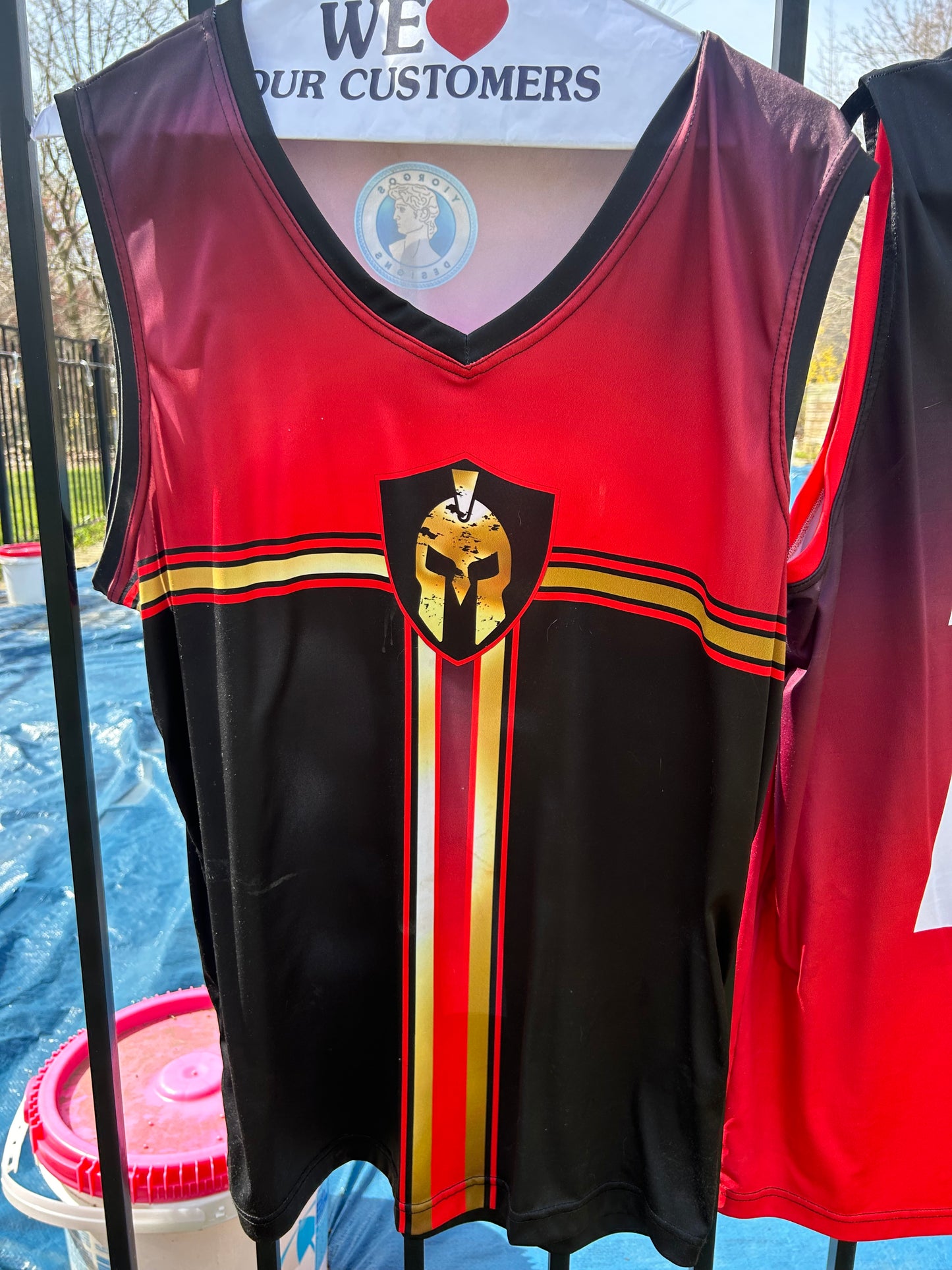 Gold Spartan Helmet Leonidas Basketball Jersey