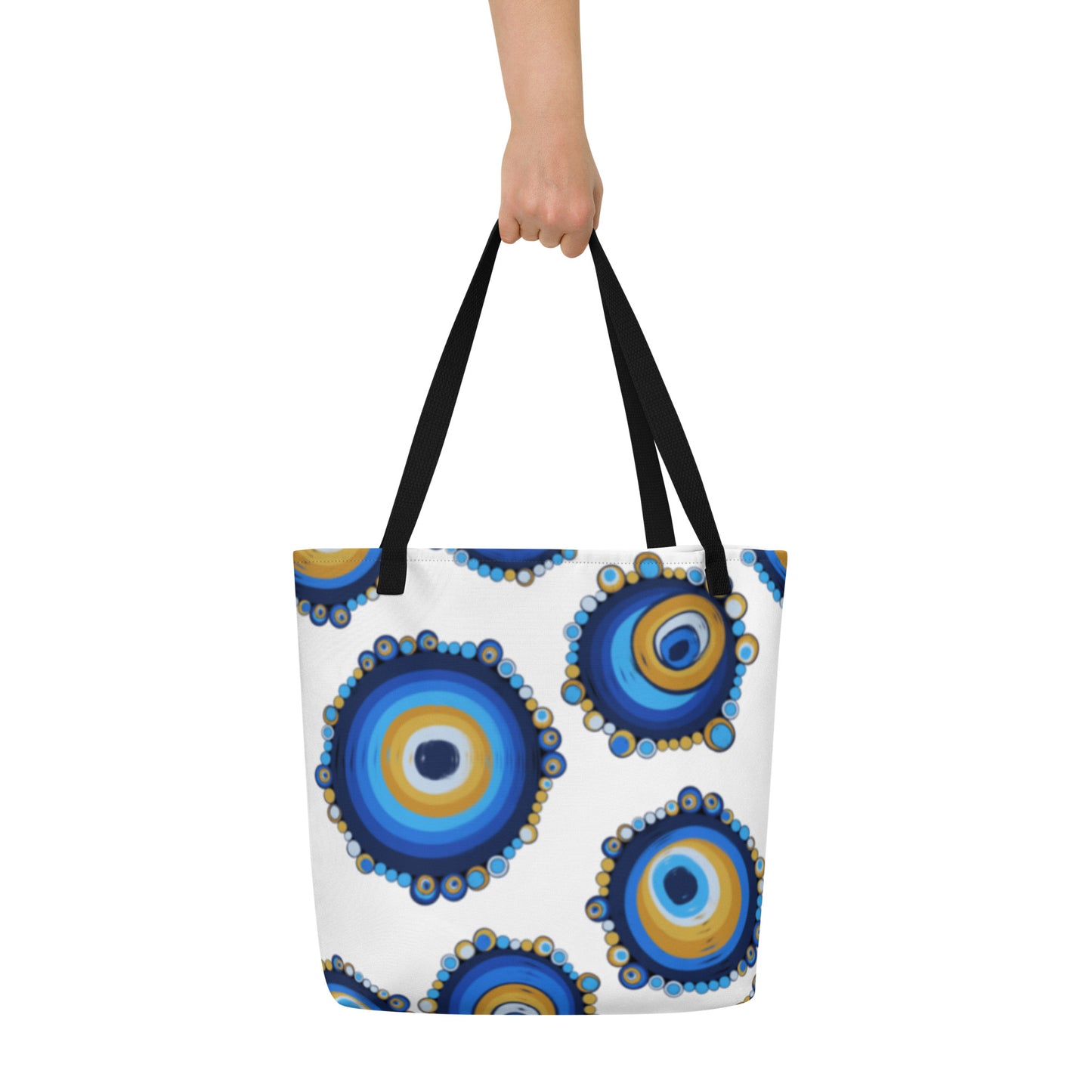 Mati Evil Eye Large Tote Bag with Pocket