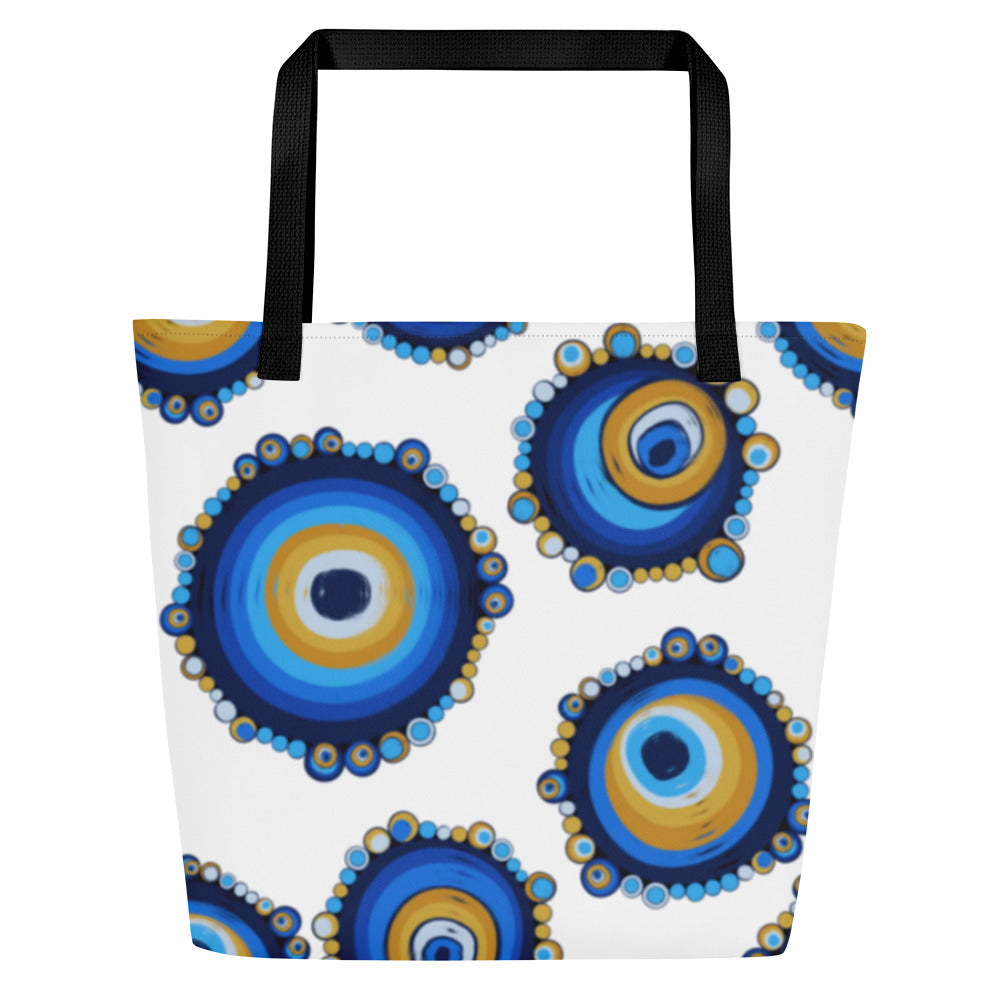 Mati Evil Eye Large Tote Bag with Pocket