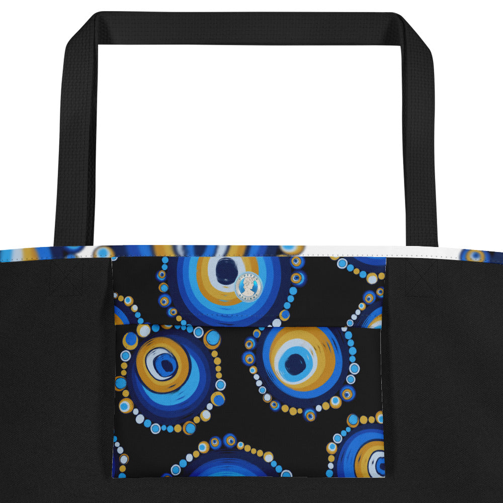 Mati Evil Eye Large Tote Bag with Pocket