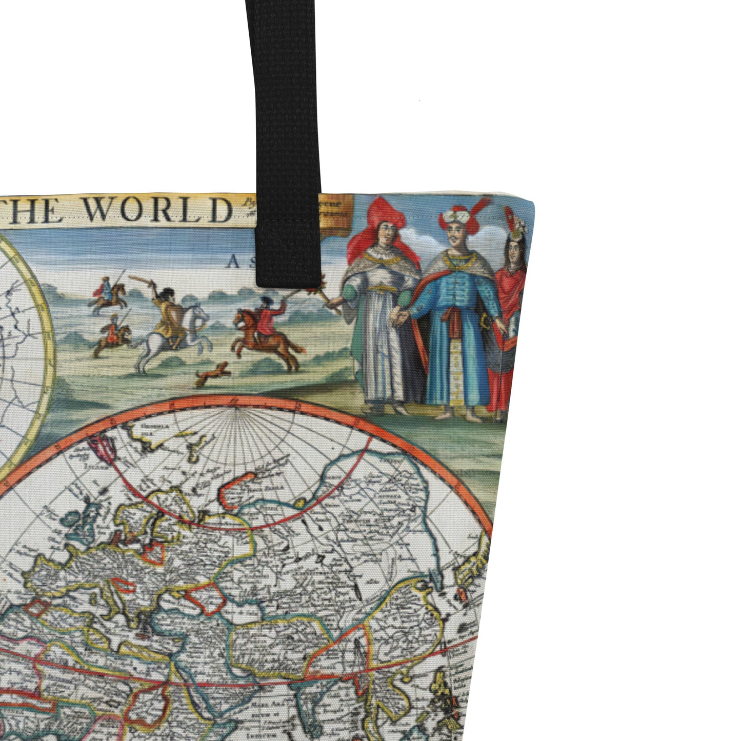 Atlas Map 1676 Institute Natural Philosophy Large Tote Bag