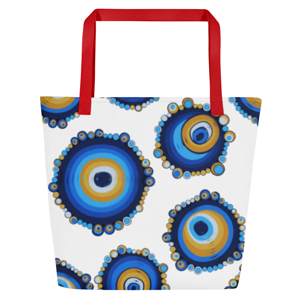 Mati Evil Eye Large Tote Bag with Pocket