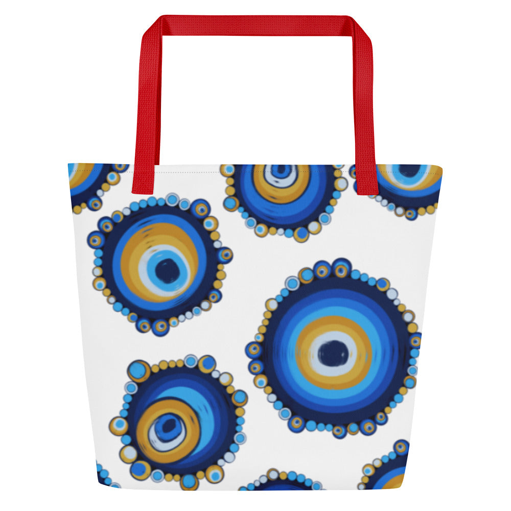 Mati Evil Eye Large Tote Bag with Pocket