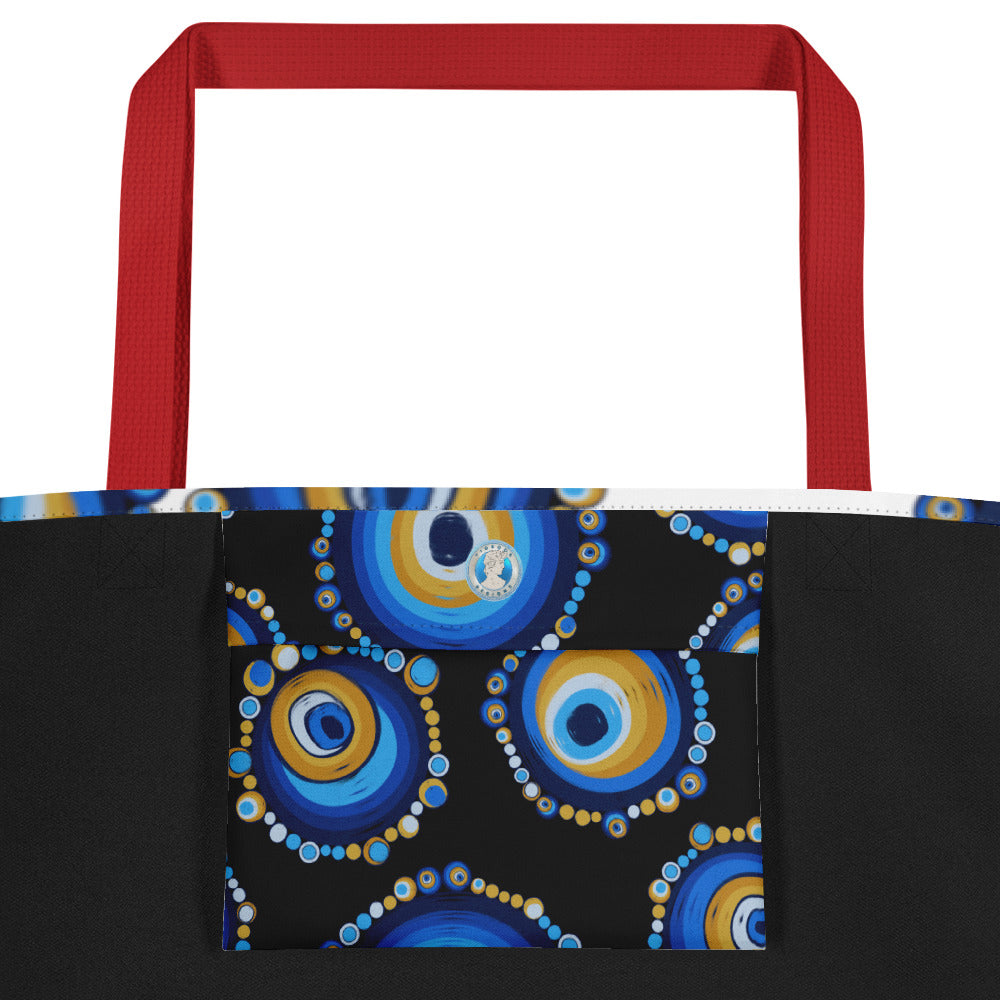 Mati Evil Eye Large Tote Bag with Pocket