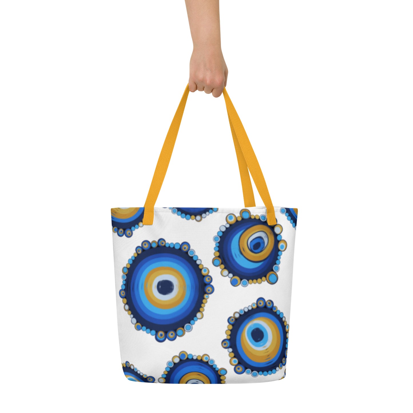 Mati Evil Eye Large Tote Bag with Pocket