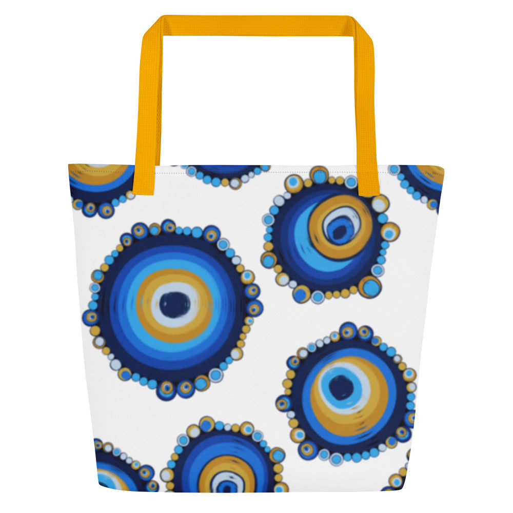 Mati Evil Eye Large Tote Bag with Pocket