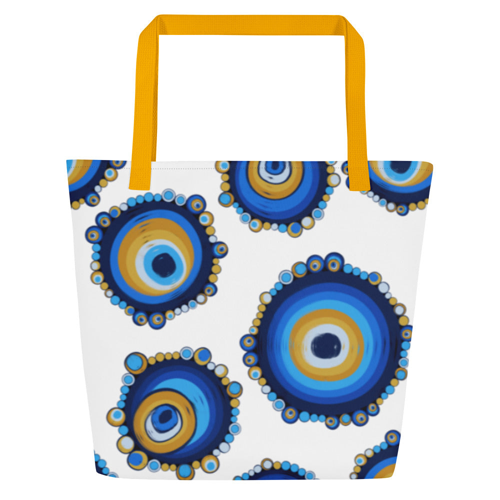 Mati Evil Eye Large Tote Bag with Pocket