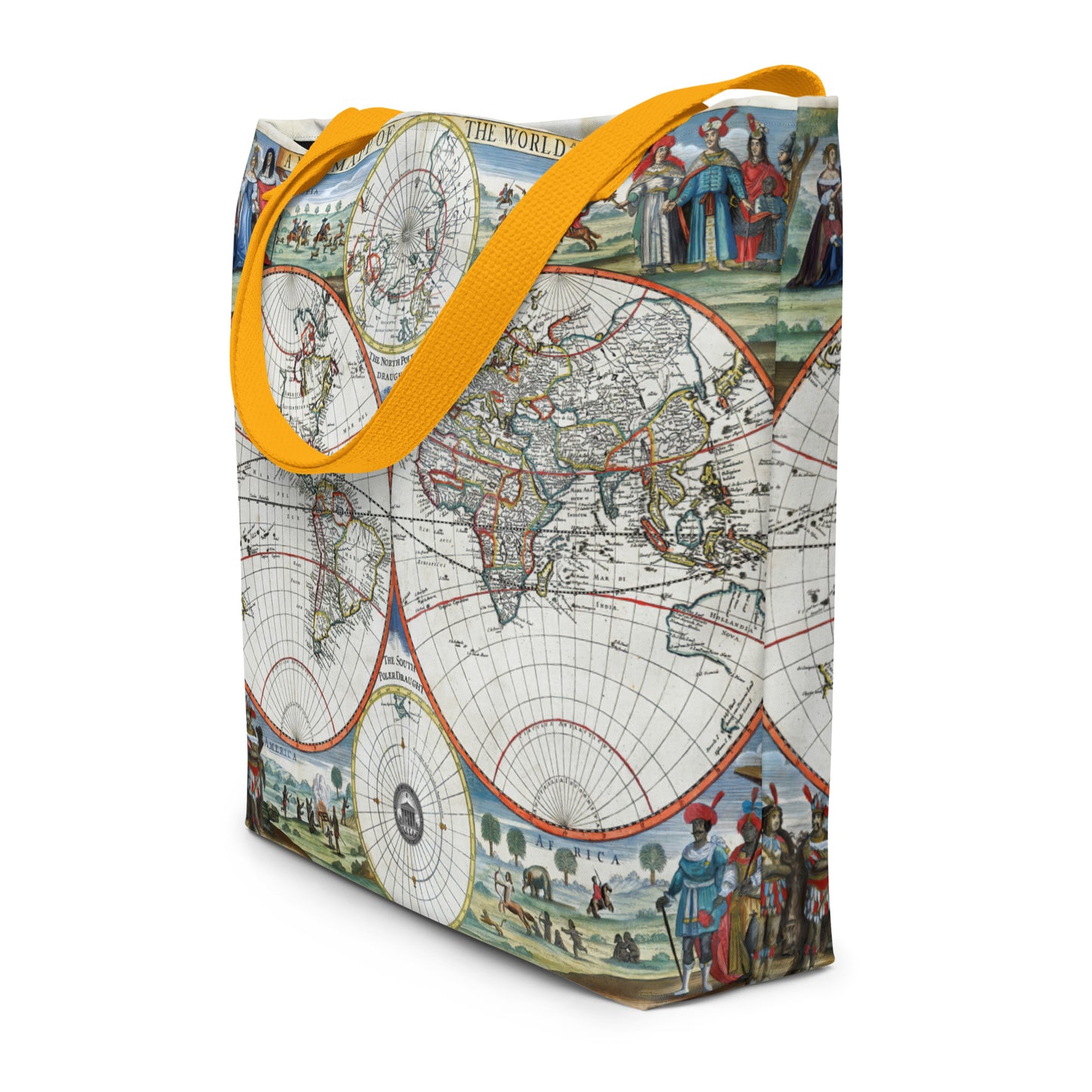 Atlas Map 1676 Institute Natural Philosophy Large Tote Bag