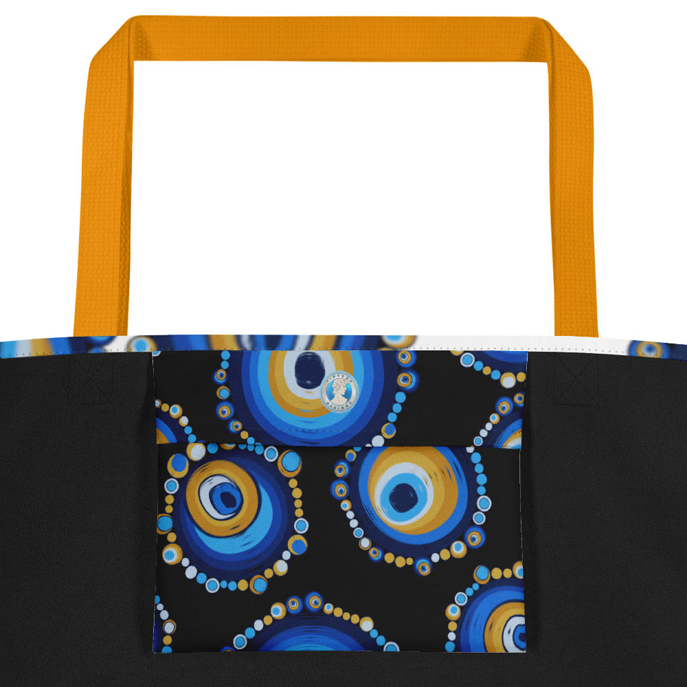 Mati Evil Eye Large Tote Bag with Pocket