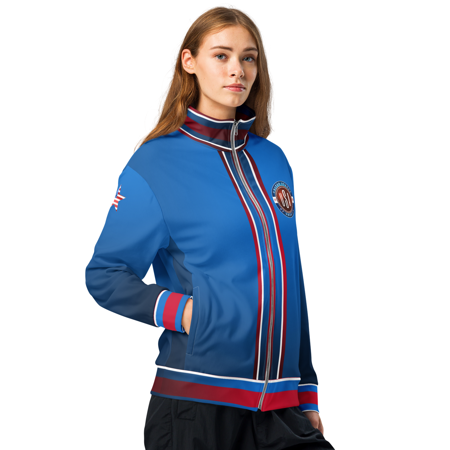 USA Blue Unisex Track Jacket