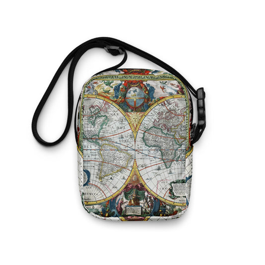 Utility Crossbody Bag Atlas Map 1641