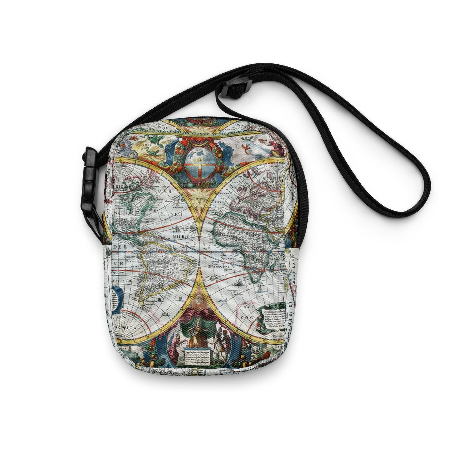 Utility Crossbody Bag Atlas Map 1641