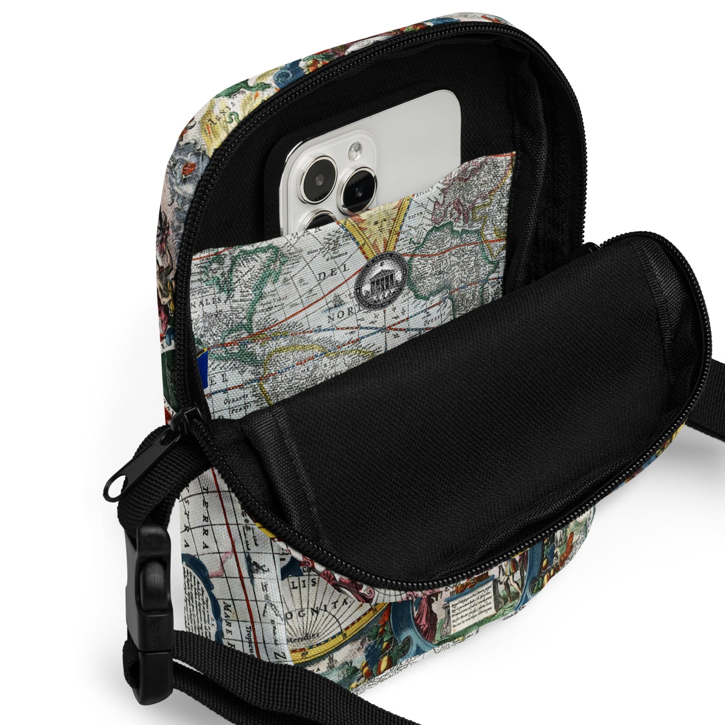 Utility Crossbody Bag Atlas Map 1641