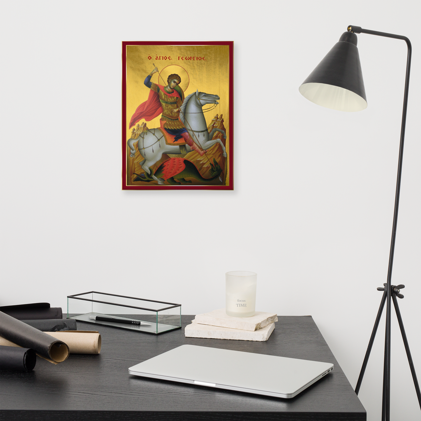 Saint George 12x16 Digital Icon Canvas