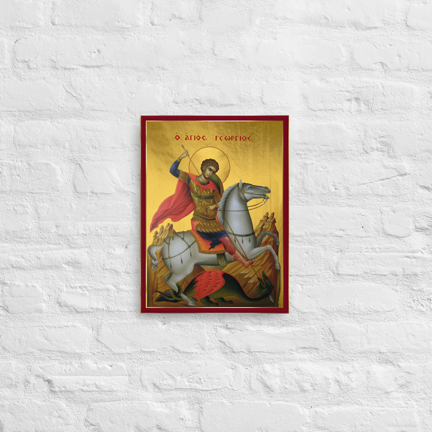 Saint George 12x16 Digital Icon Canvas