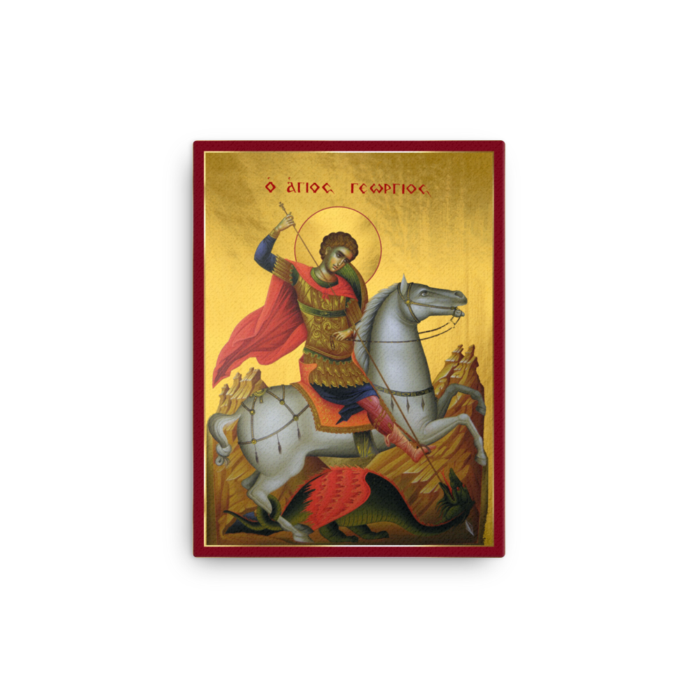 Saint George 12x16 Digital Icon Canvas