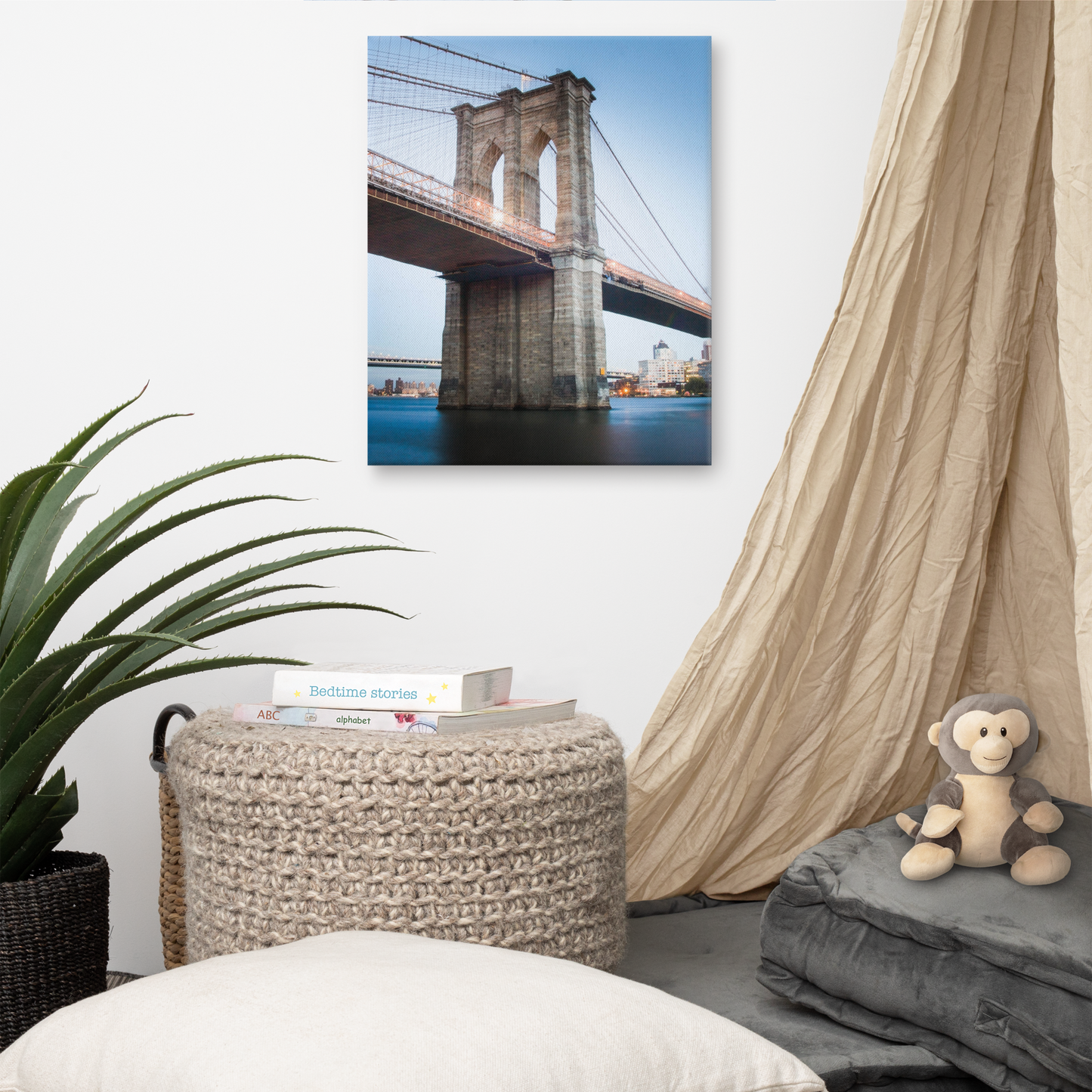 Brooklyn Bridge vertical Photo on Canvas