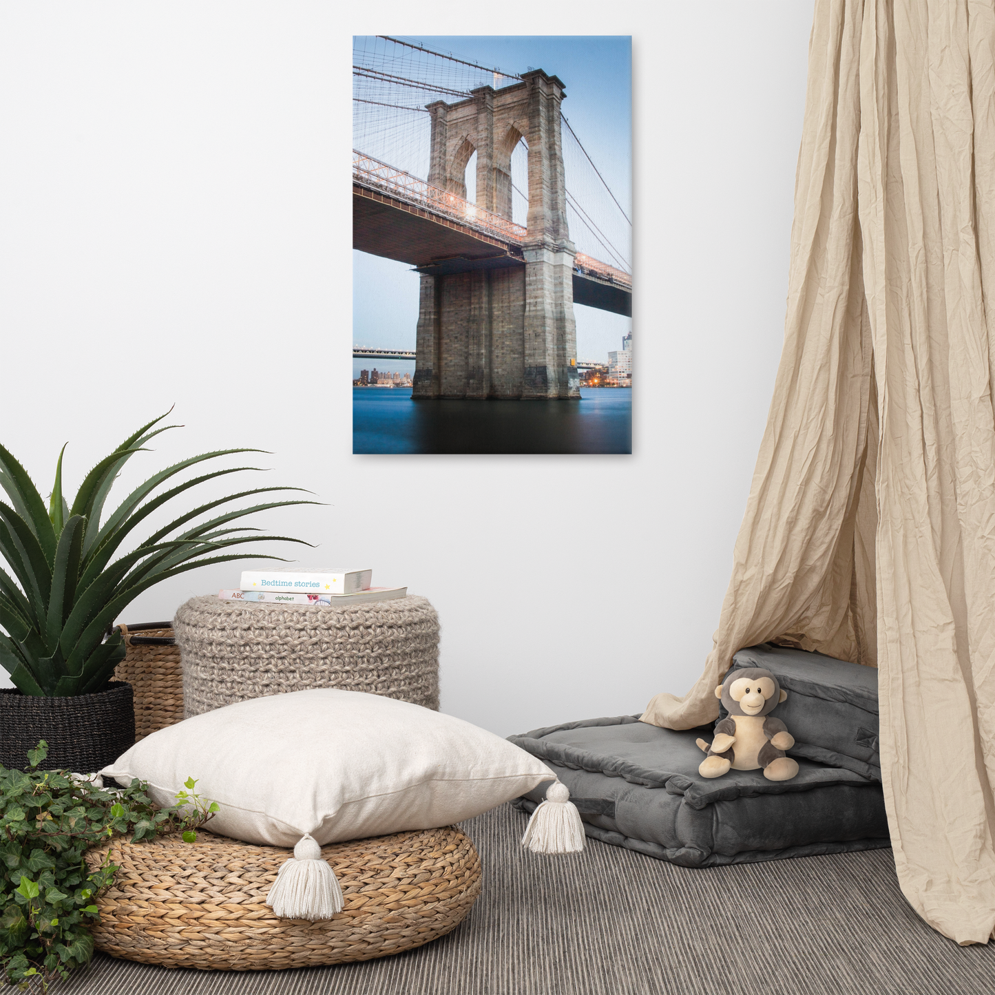 Brooklyn Bridge vertical Photo on Canvas