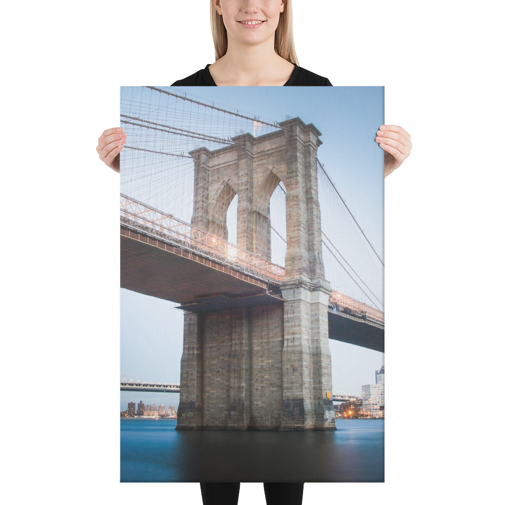 Brooklyn Bridge vertical Photo on Canvas