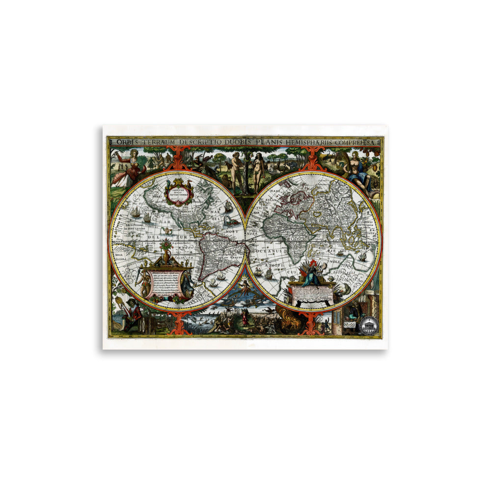 Atlas - 1617-1632 Map - Nicholas Van Geeikercken Photo paper poster