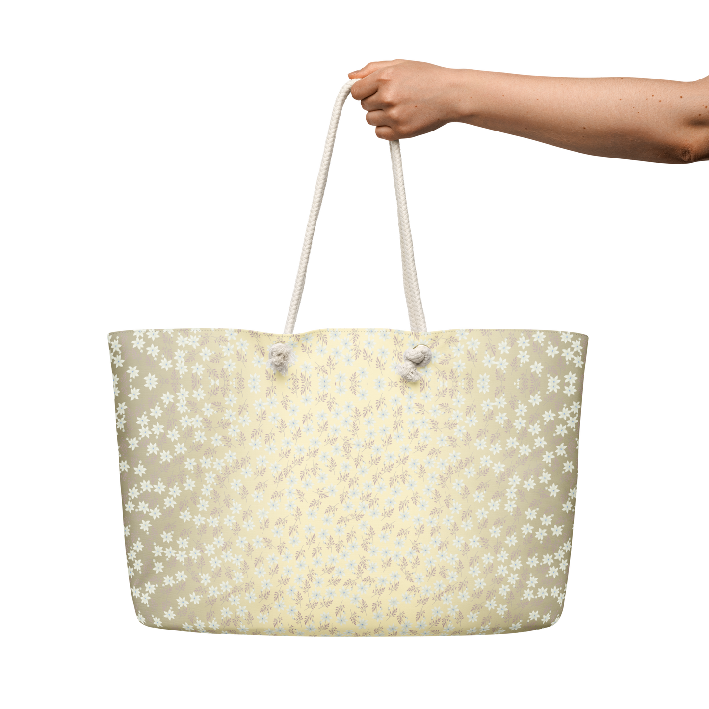 Floral Yellow White Oversized Tote bag